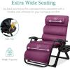 imageBest Choice Products Oversized Zero Gravity Chair Folding Outdoor Patio Recliner XL Anti Gravity Lounger wRemovable Cushion Cup Holder Side Tray 350lb Capacity  Graphite BlueAmethyst Purple