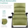 imageBest Choice Products Oversized Zero Gravity Chair Folding Outdoor Patio Recliner XL Anti Gravity Lounger wRemovable Cushion Cup Holder Side Tray 350lb Capacity  Graphite BlueLime Green
