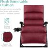 imageBest Choice Products Oversized Zero Gravity Chair Folding Outdoor Patio Recliner XL Anti Gravity Lounger wRemovable Cushion Cup Holder Side Tray 350lb Capacity  Graphite BlueBurgundy