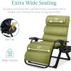 imageBest Choice Products Oversized Zero Gravity Chair Folding Outdoor Patio Recliner XL Anti Gravity Lounger wRemovable Cushion Cup Holder Side Tray 350lb Capacity  Graphite BlueLime Green