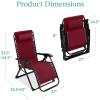 imageBest Choice Products Oversized Zero Gravity Chair Folding Outdoor Patio Recliner XL Anti Gravity Lounger wRemovable Cushion Cup Holder Side Tray 350lb Capacity  Graphite BlueBurgundy