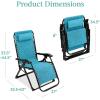 imageBest Choice Products Oversized Zero Gravity Chair Folding Outdoor Patio Recliner XL Anti Gravity Lounger wRemovable Cushion Cup Holder Side Tray 350lb Capacity  Graphite BlueLight Blue
