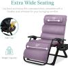 imageBest Choice Products Oversized Zero Gravity Chair Folding Outdoor Patio Recliner XL Anti Gravity Lounger wRemovable Cushion Cup Holder Side Tray 350lb Capacity  Graphite BlueLavender
