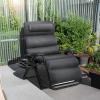 imageBest Choice Products Oversized Zero Gravity Chair Folding Outdoor Patio Recliner XL Anti Gravity Lounger wRemovable Cushion Cup Holder Side Tray 350lb Capacity  Graphite BlueFossil Gray