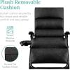 imageBest Choice Products Oversized Zero Gravity Chair Folding Outdoor Patio Recliner XL Anti Gravity Lounger wRemovable Cushion Cup Holder Side Tray 350lb Capacity  Graphite BlueOnyx Black
