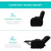 imageBest Choice Products PU Leather Electric Power Lift Chair Recliner Massage Chair Adjustable Furniture for Back Legs w 3 Positions USB Port Heat Cupholders EasytoReach Side Button  BlackBlack