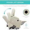 imageBest Choice Products PU Leather Electric Power Lift Chair Recliner Massage Chair Adjustable Furniture for Back Legs w 3 Positions USB Port Heat Cupholders EasytoReach Side Button  BlackBeige