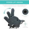imageBest Choice Products PU Leather Electric Power Lift Chair Recliner Massage Chair Adjustable Furniture for Back Legs w 3 Positions USB Port Heat Cupholders EasytoReach Side Button  BlackBlue