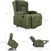 imageBest Choice Products PU Leather Electric Power Lift Chair Recliner Massage Chair Adjustable Furniture for Back Legs w 3 Positions USB Port Heat Cupholders EasytoReach Side Button  BlackOlive