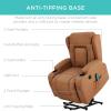 imageBest Choice Products PU Leather Electric Power Lift Chair Recliner Massage Chair Adjustable Furniture for Back Legs w 3 Positions USB Port Heat Cupholders EasytoReach Side Button  BlackCognac