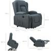 imageBest Choice Products PU Leather Electric Power Lift Chair Recliner Massage Chair Adjustable Furniture for Back Legs w 3 Positions USB Port Heat Cupholders EasytoReach Side Button  BlackBlue