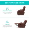 imageBest Choice Products PU Leather Electric Power Lift Chair Recliner Massage Chair Adjustable Furniture for Back Legs w 3 Positions USB Port Heat Cupholders EasytoReach Side Button  BlackBrown