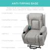 imageBest Choice Products PU Leather Electric Power Lift Chair Recliner Massage Chair Adjustable Furniture for Back Legs w 3 Positions USB Port Heat Cupholders EasytoReach Side Button  BlackGrey