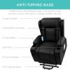imageBest Choice Products PU Leather Electric Power Lift Chair Recliner Massage Chair Adjustable Furniture for Back Legs w 3 Positions USB Port Heat Cupholders EasytoReach Side Button  BlackBlack