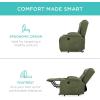 imageBest Choice Products PU Leather Electric Power Lift Chair Recliner Massage Chair Adjustable Furniture for Back Legs w 3 Positions USB Port Heat Cupholders EasytoReach Side Button  BlackOlive