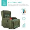 imageBest Choice Products PU Leather Electric Power Lift Chair Recliner Massage Chair Adjustable Furniture for Back Legs w 3 Positions USB Port Heat Cupholders EasytoReach Side Button  BlackOlive