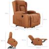 imageBest Choice Products PU Leather Electric Power Lift Chair Recliner Massage Chair Adjustable Furniture for Back Legs w 3 Positions USB Port Heat Cupholders EasytoReach Side Button  BlackCognac