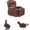 imageBest Choice Products PU Leather Electric Power Lift Chair Recliner Massage Chair Adjustable Furniture for Back Legs w 3 Positions USB Port Heat Cupholders EasytoReach Side Button  BlackBrown