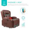 imageBest Choice Products PU Leather Electric Power Lift Chair Recliner Massage Chair Adjustable Furniture for Back Legs w 3 Positions USB Port Heat Cupholders EasytoReach Side Button  BlackBrown