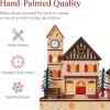 imageBest Choice Products PreLit Wooden Christmas Village Winter Mantel Decor Traditional Holiday Decoration for Home Living Room Entryway wLED Lights PluginBatteryPowered wTimer