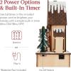 imageBest Choice Products PreLit Wooden Christmas Village Winter Mantel Decor Traditional Holiday Decoration for Home Living Room Entryway wLED Lights PluginBatteryPowered wTimer