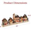 imageBest Choice Products PreLit Wooden Christmas Village Winter Mantel Decor Traditional Holiday Decoration for Home Living Room Entryway wLED Lights PluginBatteryPowered wTimer