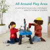 imageBest Choice Products Pretend Play Kids Workbench Childs Construction Toy Set for Child Development w 150 Accessories Electric Drill Storage Shelf Hard Hat Goggles Play Tool Set