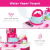 imageBest Choice Products Pretend Play Kitchen Toy Set for Kids with Water Vapor Teapot 34 Accessories Sounds Realistic Design Utensils Oven Food Sink  Pink