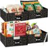 imageBest Choice Products Set of 4 9x12in Water Hyacinth Pantry Baskets Woven Organizers wChalkboard Label Chalk Marker  NaturalBlack