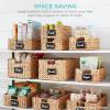 imageBest Choice Products Set of 4 9x12in Water Hyacinth Pantry Baskets Woven Organizers wChalkboard Label Chalk Marker  NaturalBlack