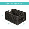 imageBest Choice Products Set of 4 9x12in Water Hyacinth Pantry Baskets Woven Organizers wChalkboard Label Chalk Marker  NaturalBlack