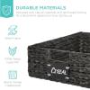 imageBest Choice Products Set of 4 9x12in Water Hyacinth Pantry Baskets Woven Organizers wChalkboard Label Chalk Marker  NaturalBlack
