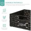 imageBest Choice Products Set of 4 9x12in Water Hyacinth Pantry Baskets Woven Organizers wChalkboard Label Chalk Marker  NaturalBlack