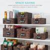 imageBest Choice Products Set of 4 9x12in Water Hyacinth Pantry Baskets Woven Organizers wChalkboard Label Chalk Marker  NaturalBrown
