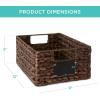 imageBest Choice Products Set of 4 9x12in Water Hyacinth Pantry Baskets Woven Organizers wChalkboard Label Chalk Marker  NaturalBrown