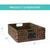imageBest Choice Products Set of 4 9x12in Water Hyacinth Pantry Baskets Woven Organizers wChalkboard Label Chalk Marker  NaturalBrown