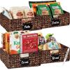 imageBest Choice Products Set of 4 9x12in Water Hyacinth Pantry Baskets Woven Organizers wChalkboard Label Chalk Marker  NaturalBrown