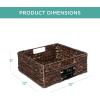 imageBest Choice Products Set of 4 9x12in Water Hyacinth Pantry Baskets Woven Organizers wChalkboard Label Chalk Marker  NaturalBrown