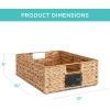 imageBest Choice Products Set of 4 9x12in Water Hyacinth Pantry Baskets Woven Organizers wChalkboard Label Chalk Marker  NaturalNatural