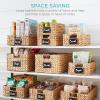 imageBest Choice Products Set of 4 9x12in Water Hyacinth Pantry Baskets Woven Organizers wChalkboard Label Chalk Marker  NaturalNatural