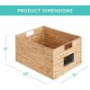imageBest Choice Products Set of 4 9x12in Water Hyacinth Pantry Baskets Woven Organizers wChalkboard Label Chalk Marker  NaturalNatural