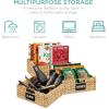 imageBest Choice Products Set of 4 9x12in Water Hyacinth Pantry Baskets Woven Organizers wChalkboard Label Chalk Marker  NaturalNatural