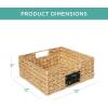 imageBest Choice Products Set of 4 9x12in Water Hyacinth Pantry Baskets Woven Organizers wChalkboard Label Chalk Marker  NaturalNatural