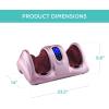 imageBest Choice Products Shiatsu Foot Massager for Pain Relief Plantar Fasciitis Neuropathy Blood Circulation Remote Control wCompact Design  BurgundyRose Gold