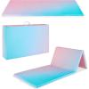 imageBest Choice Products 10ftx4ftx2in Folding Gym Mat 4Panel Exercise Gymnastics Aerobics Workout Fitness Floor Mats wCarrying HandlesRainbow Ombre