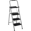 imageBest Choice Products 3Step Ladder with Tool Tray Portable Folding Wide AntiSlip Step Stool Hand Grip for Home and Office 330lb Capacity