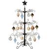 imageBest Choice Products 3ft Wrought Iron Ornament Display Christmas Tree wEasy Assembly and Stand  GoldBlack