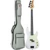 imageBest Choice Products Full Size Beginner 4String Electric Bass Guitar Wooden PBStyle Bass Starter Set wPadded Carrying Case  BlackWhiteWhiteMint