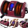 imageBest Choice Products Heated Shiatsu Foot Massager for Pain Relief Plantar Fasciitis Neuropathy Blood Circulation wCompact Design  Satin BlackBurgundy