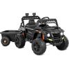 imageBest Choice Products Kids 12V Electric Ride On UTV Car and Trailer wParent Control LED Lights 2 Speeds Bluetooth  PinkBlack